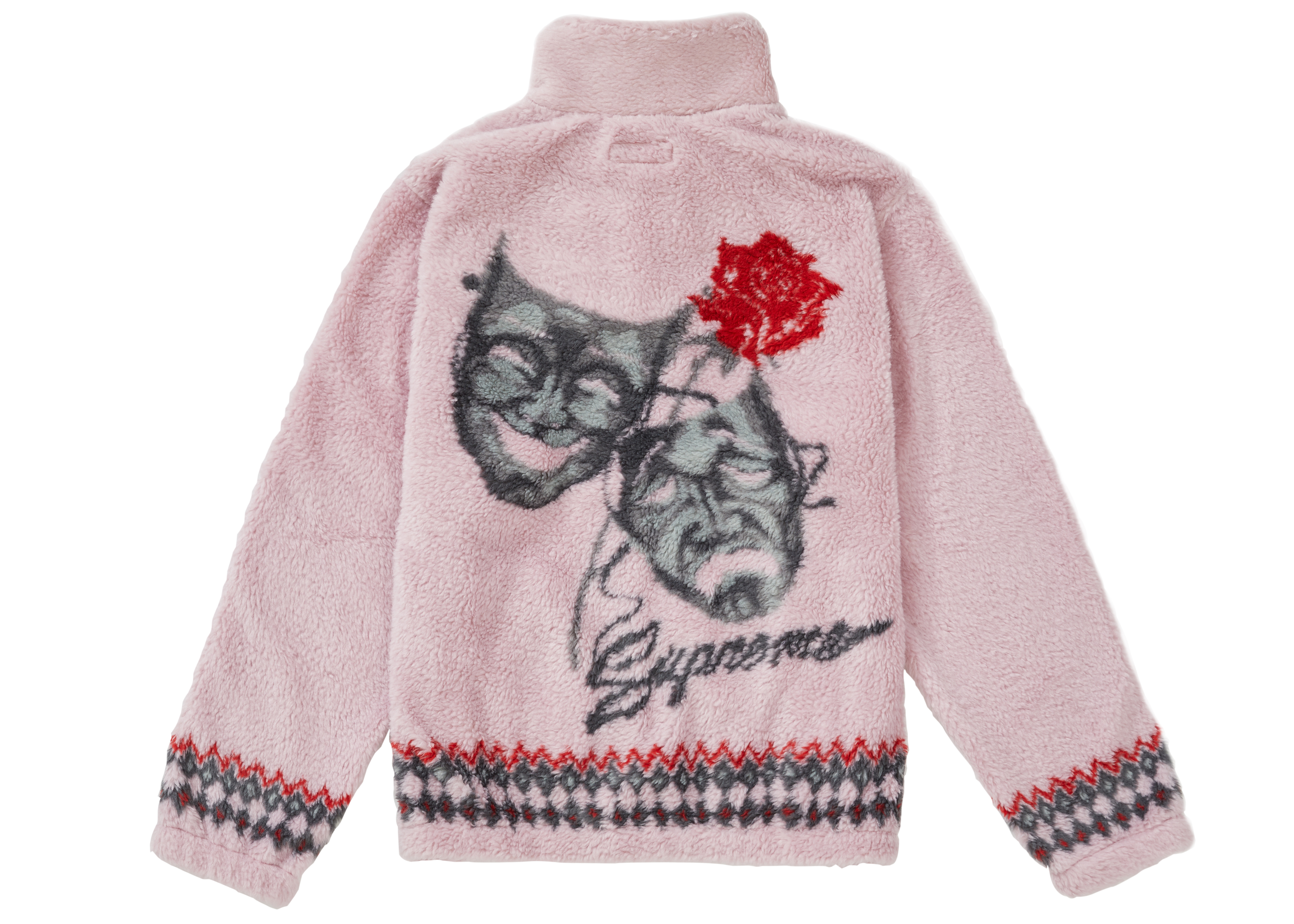 Supreme Drama Mask Fleece Jacket Pink Men's - SS20 - US