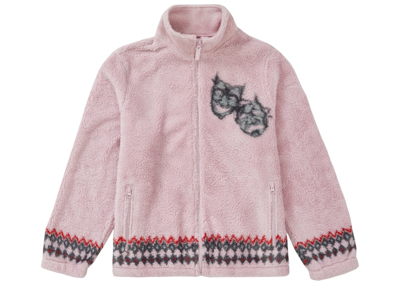 Supreme Drama Mask Fleece Jacket Pink