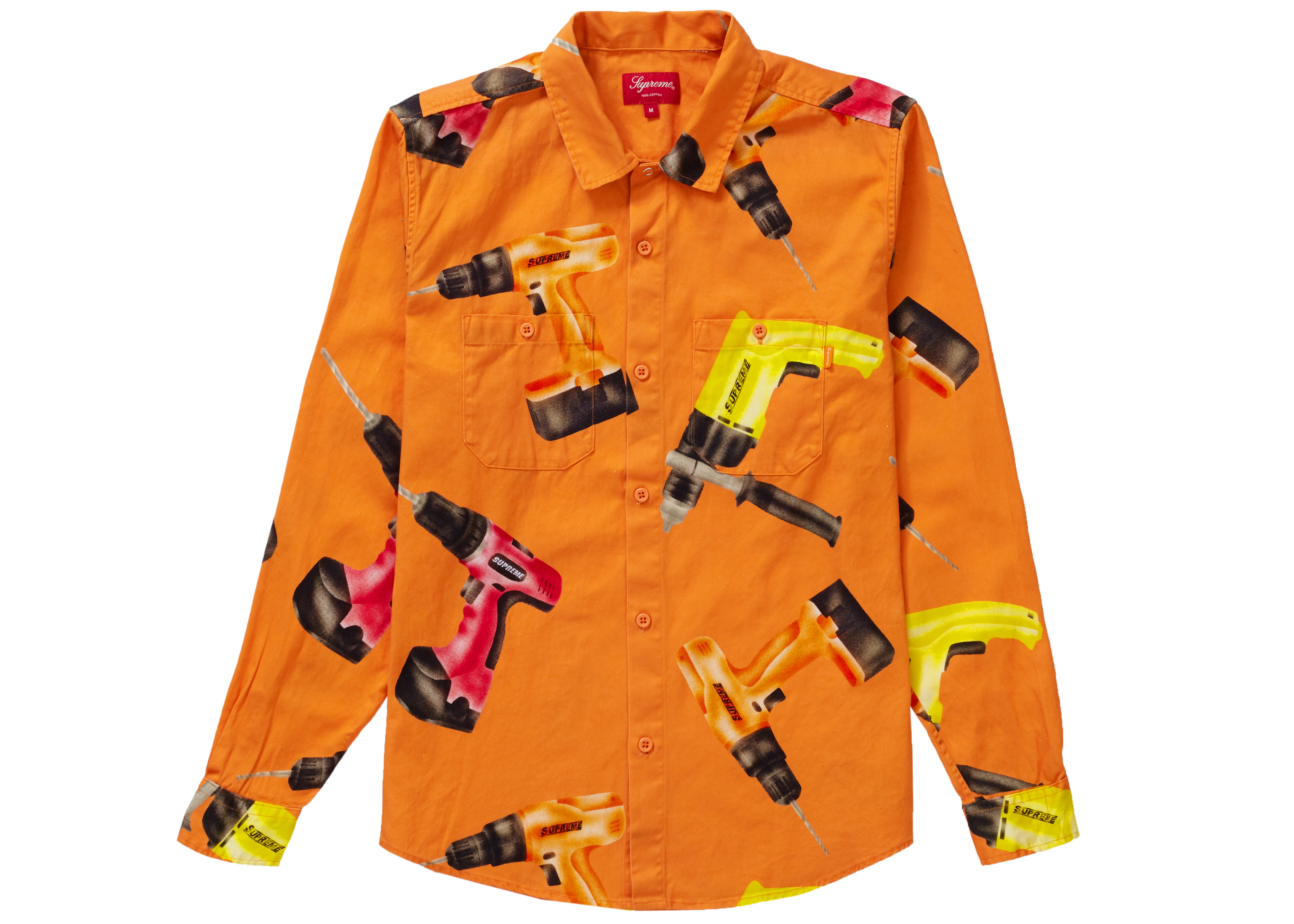 Supreme Drills Work Shirt Orange Men's - SS19 - US