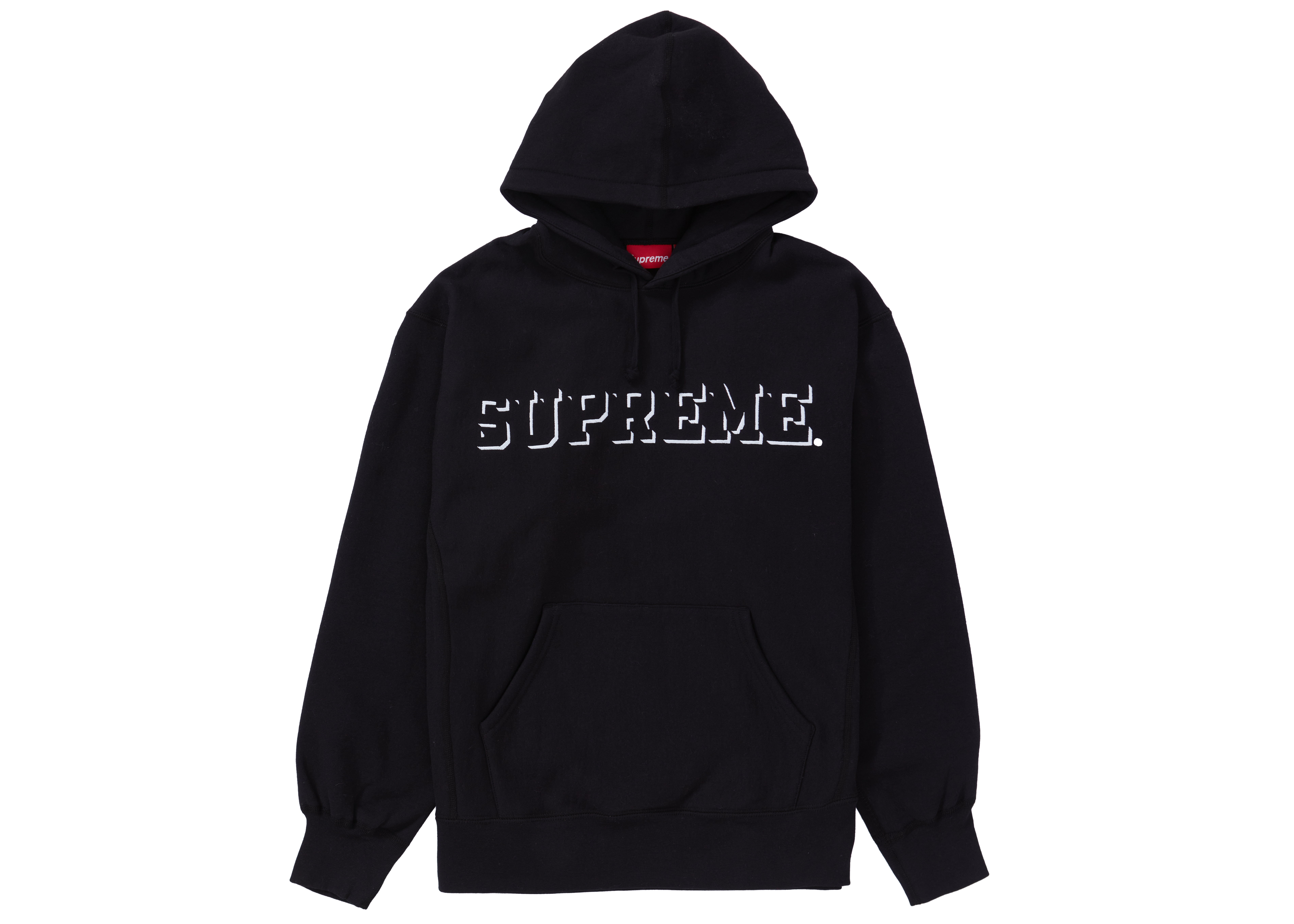 Supreme Drop Shadow Hooded Sweatshirt Black メンズ - FW20 - JP