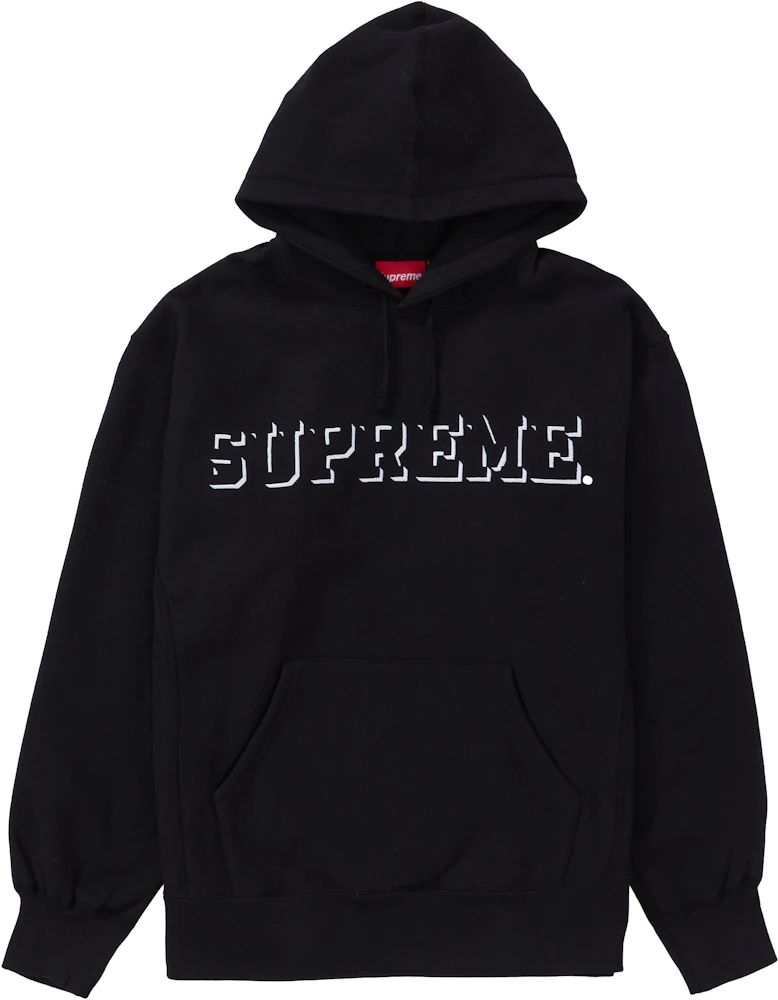 Supreme+Drop+Shadow+Hooded+Sweatshirt+Black+FW20SW76+Men%E2%80%99+Size+L  for sale online