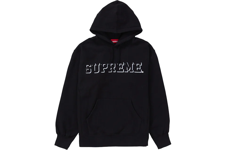 Supreme Drop Shadow Hooded Sweatshirt Black