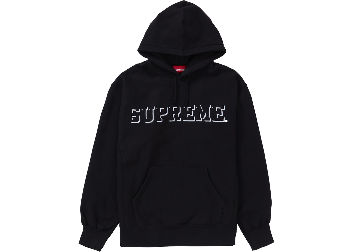 Supreme Drop Shadow Hooded Sweatshirt Black Men's FW20 US