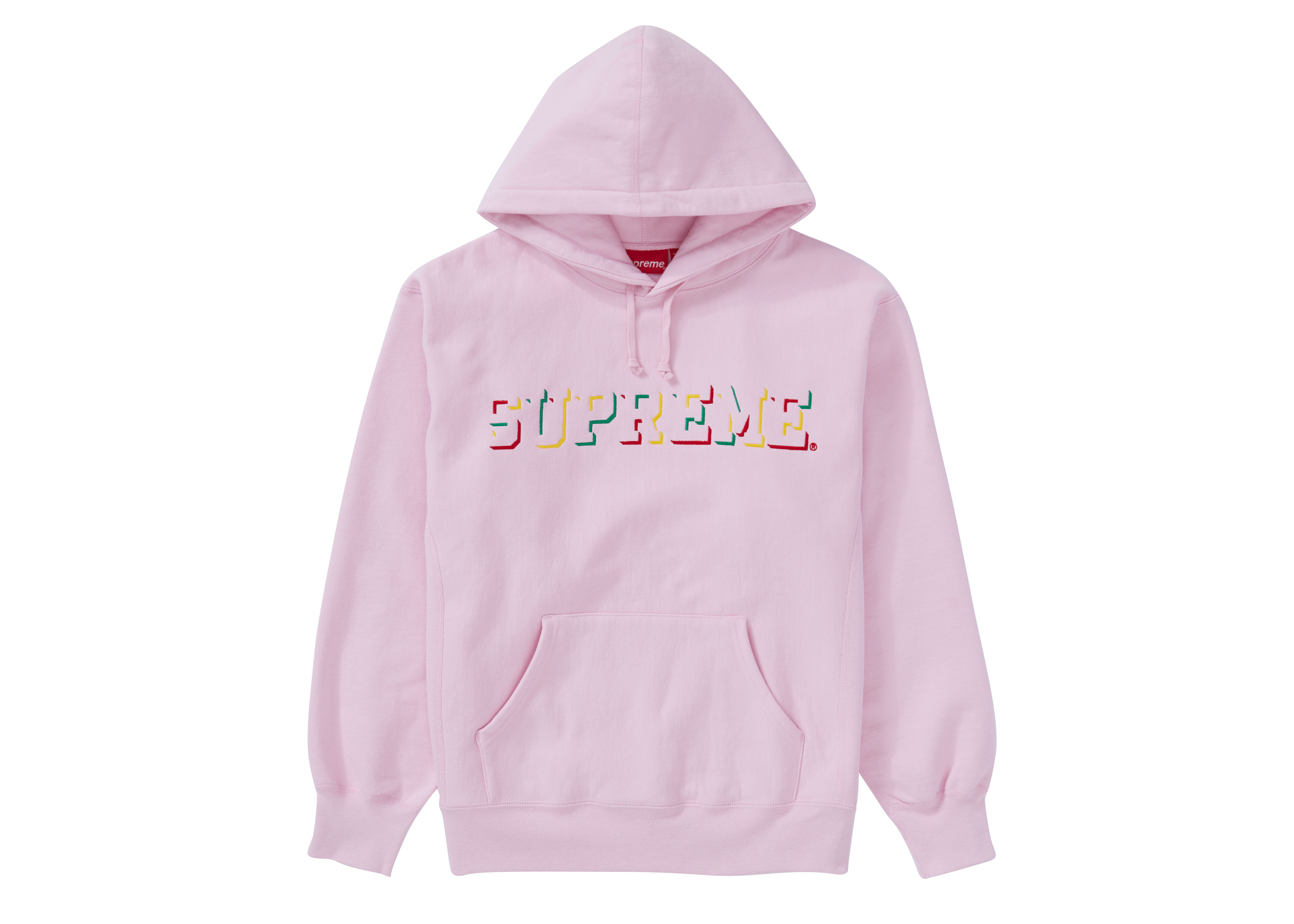 Supreme Drop Shadow Hooded Sweatshirt Light Pink Men's - FW20 - GB