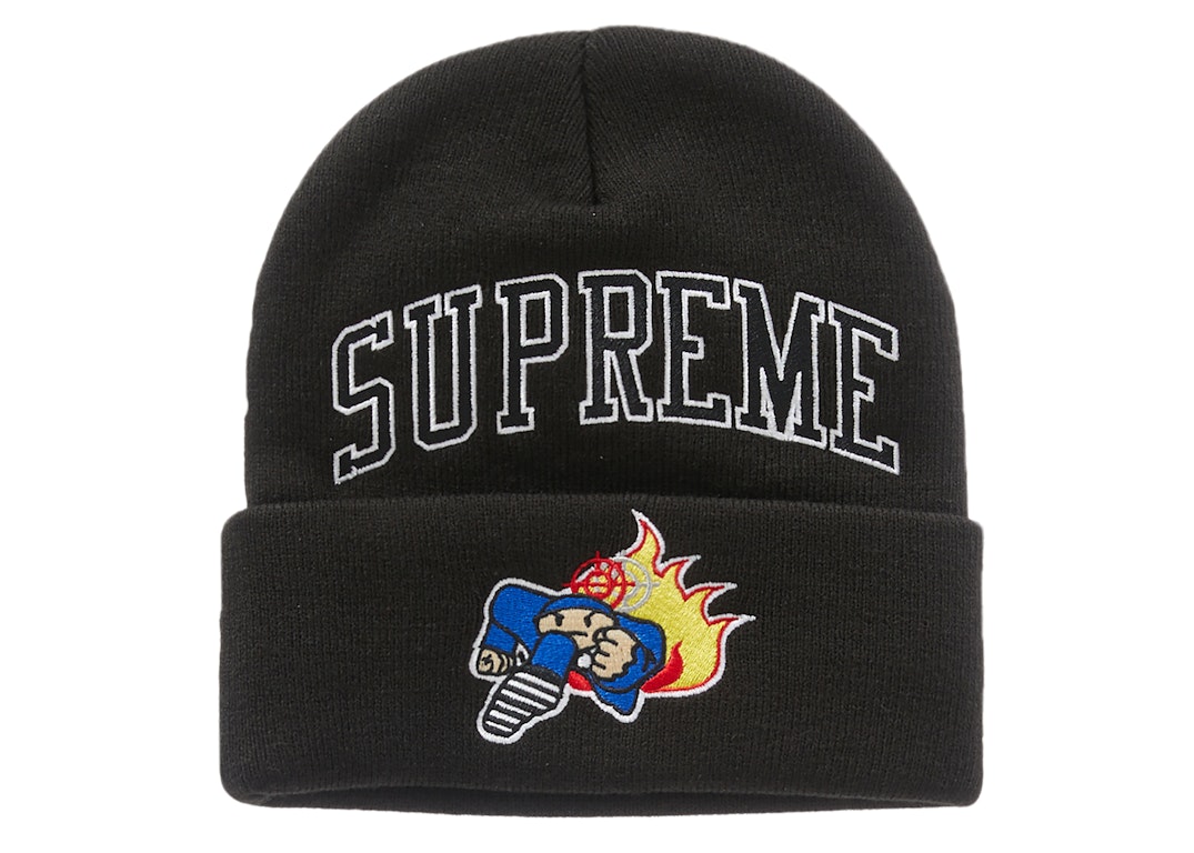 Pre-owned Supreme Duck Down Records Beanie Black