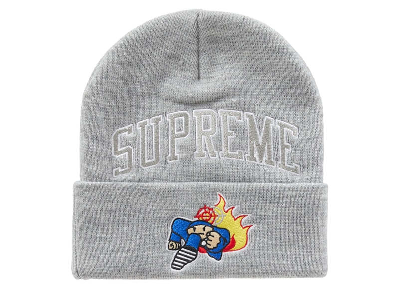 Supreme Duck Down Records Beanie Heather Grey