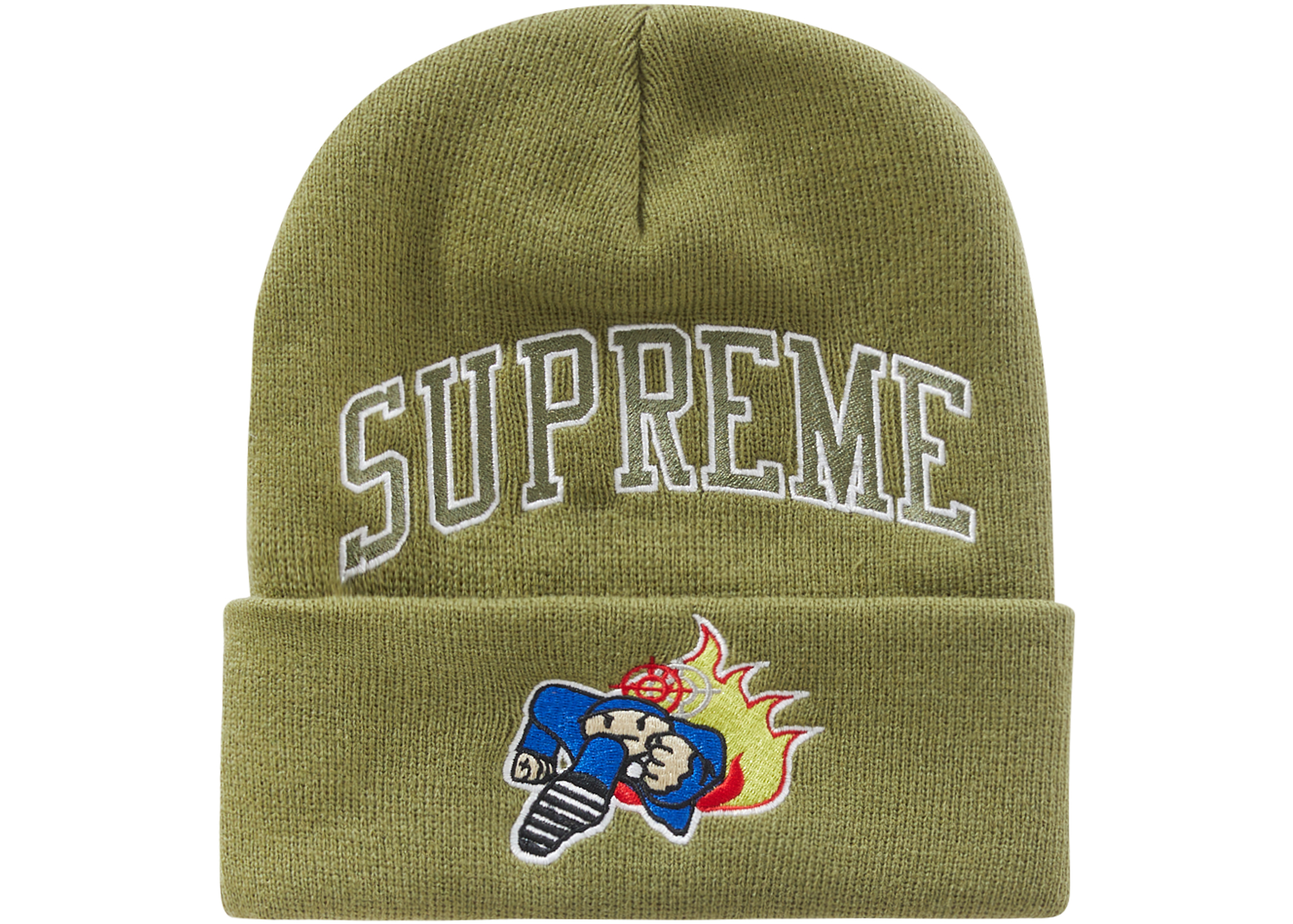 Supreme Duck Down Records Beanie Light Olive