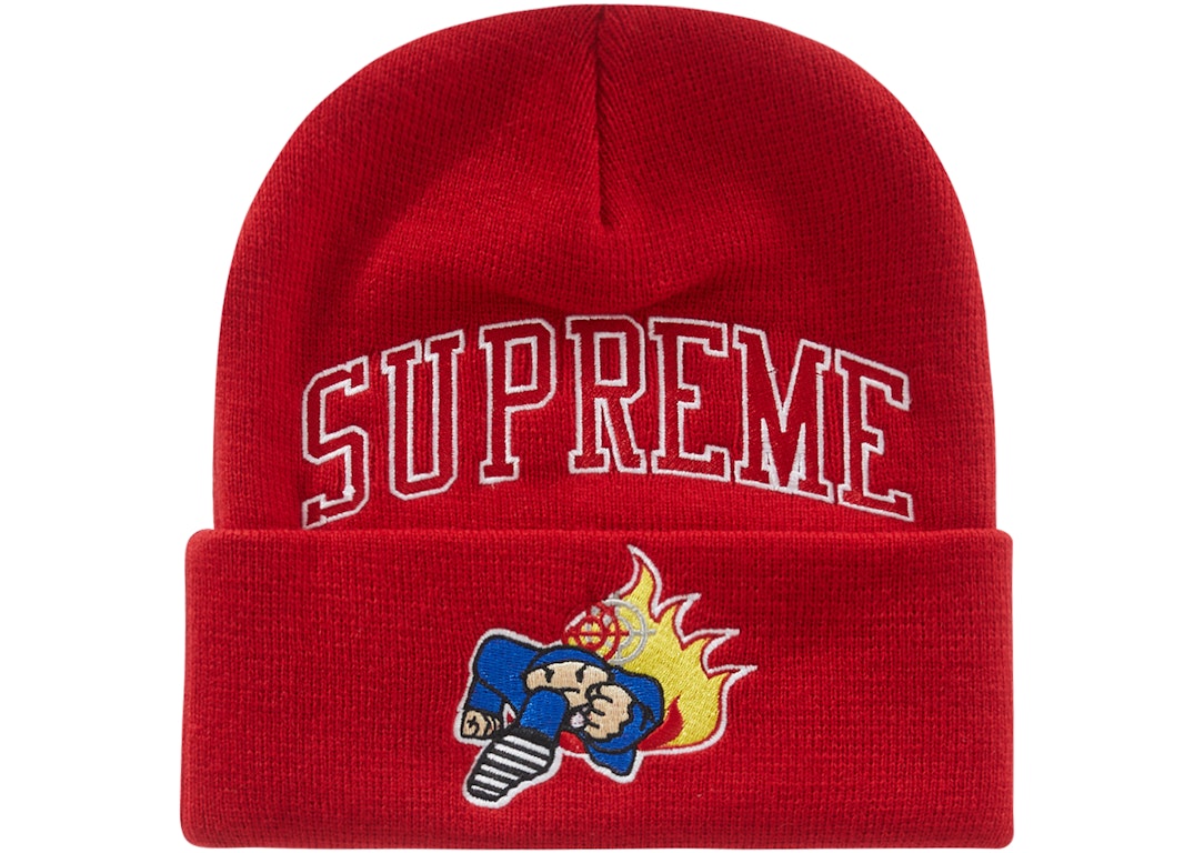Pre-owned Supreme Duck Down Records Beanie Red