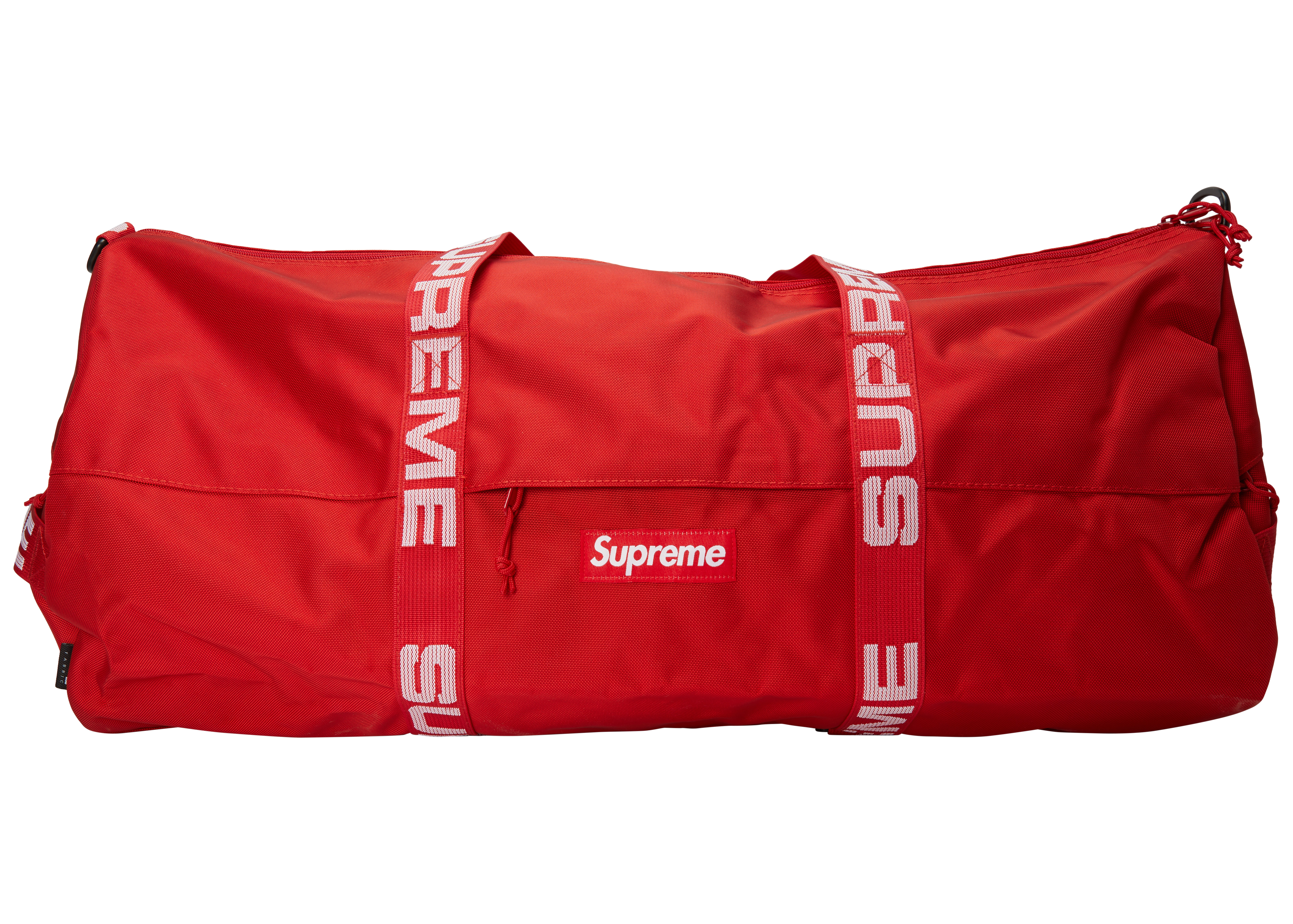 supreme 18aw week1 duffle bag red