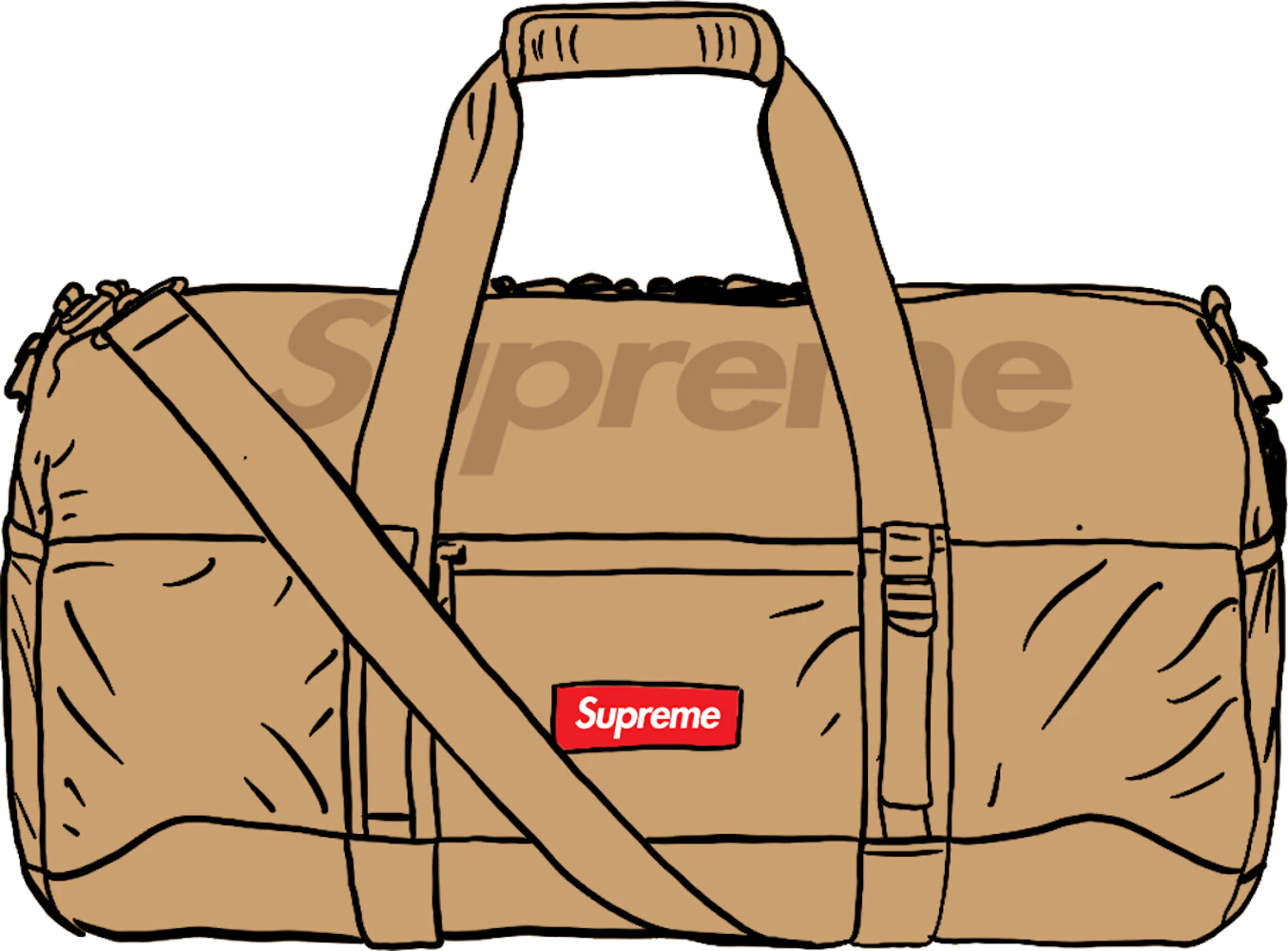 Supreme logo-print Duffle Bag FW21 - Farfetch