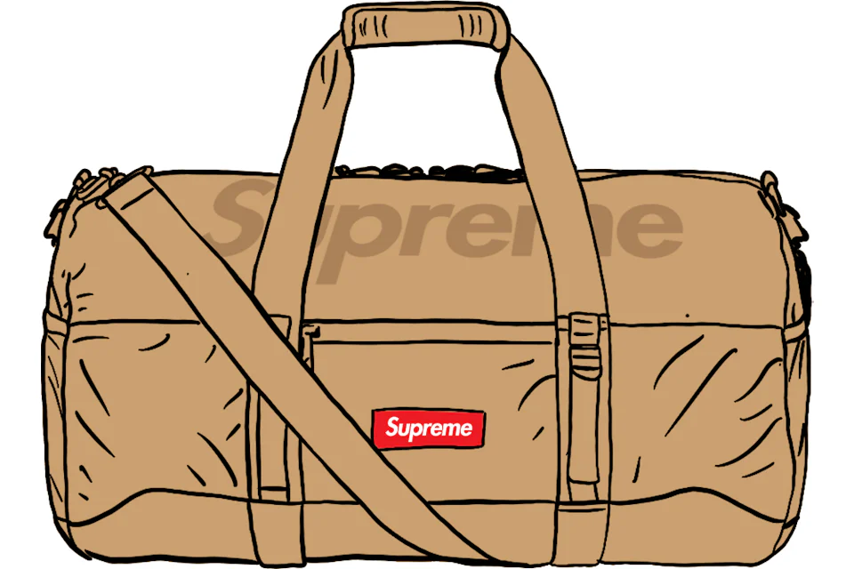 Supreme duffle bag best sale tan
