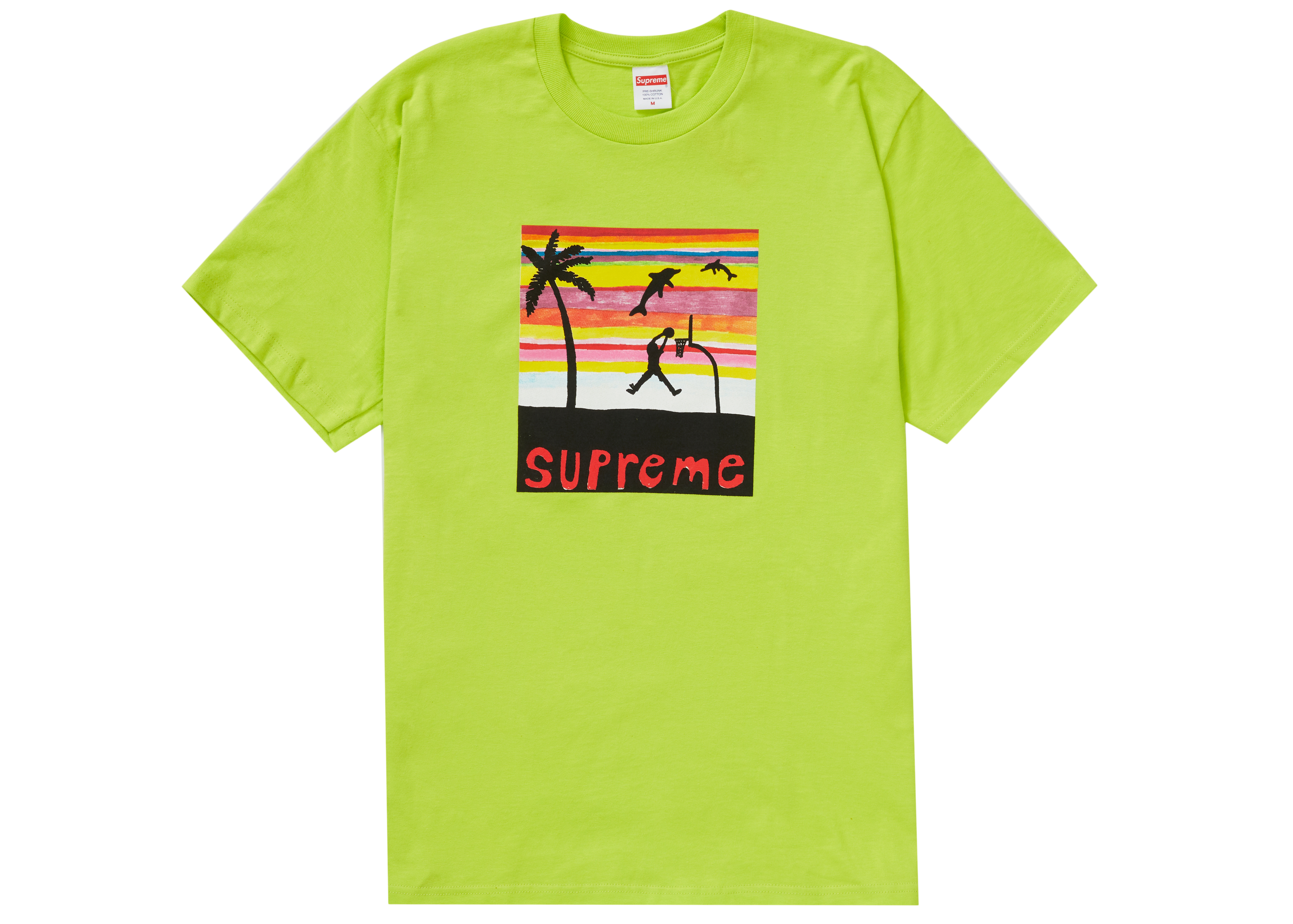 Supreme Dunk Tee Bright Green Men's - SS21 - US