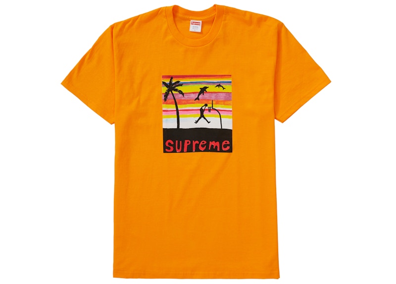 Supreme Dunk Tee Bright Orange Men's - SS21 - US