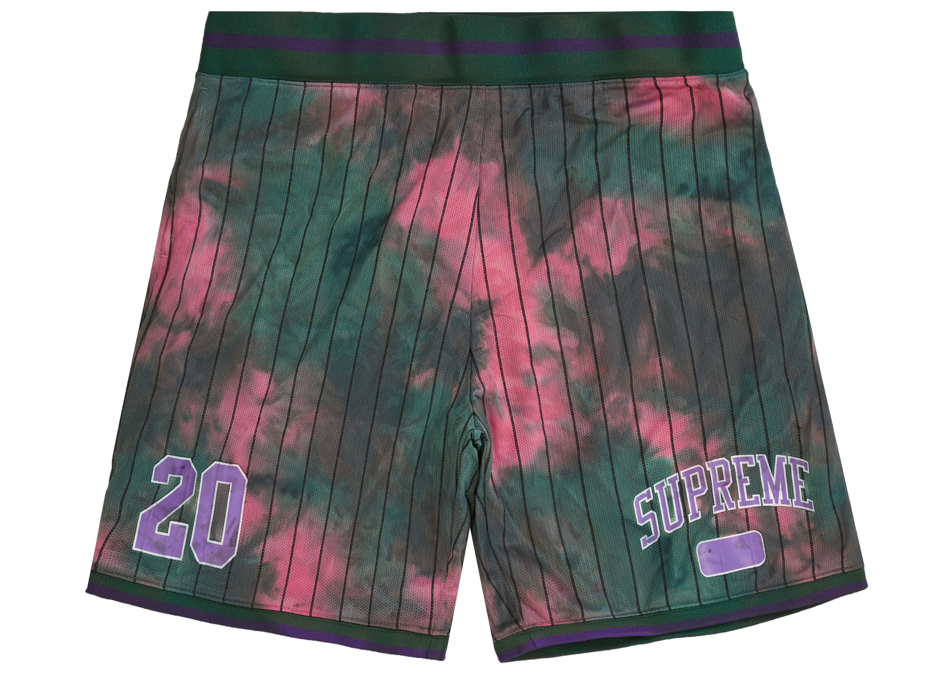 supreme  dyed basketball short green