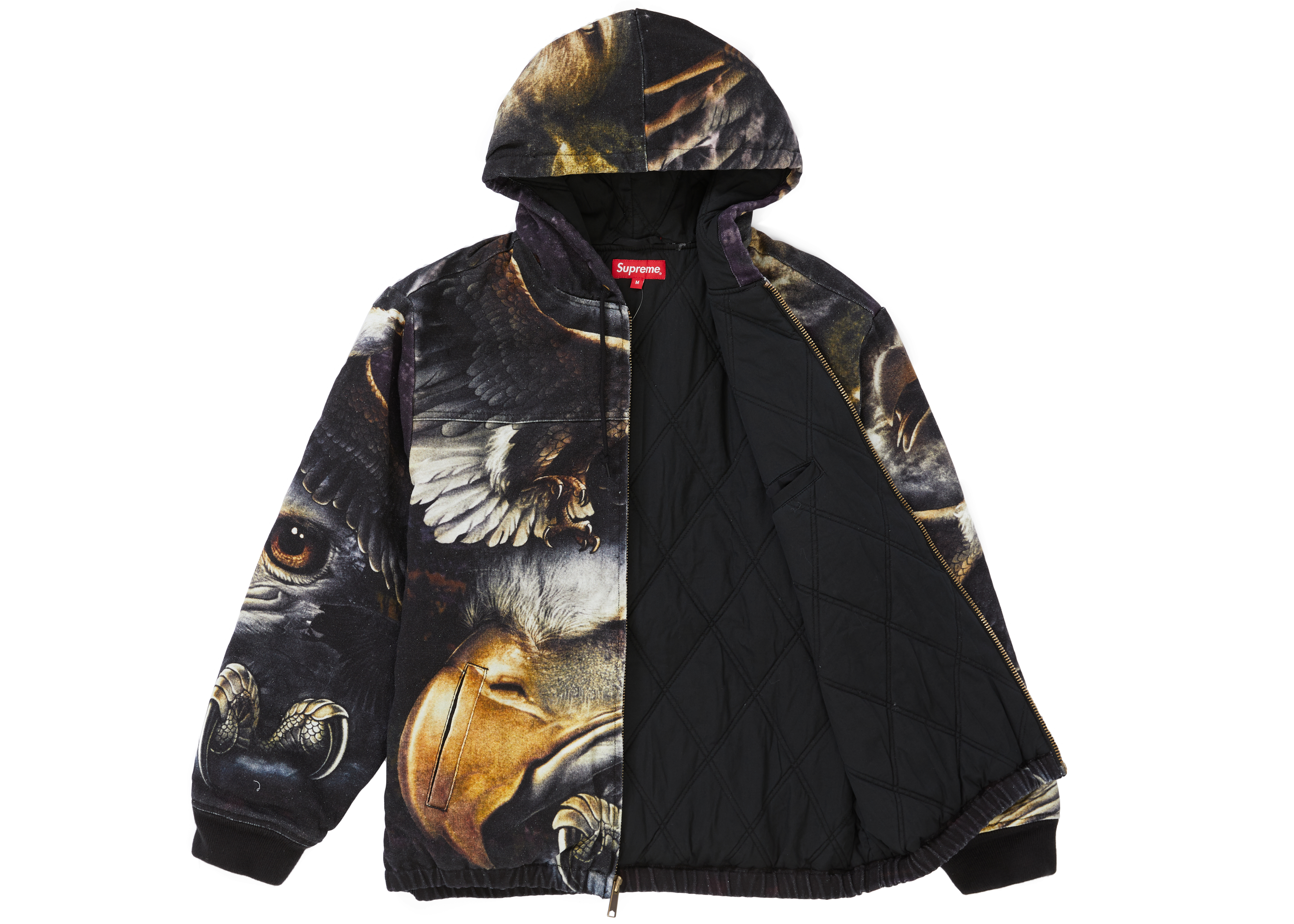 Supreme Eagle Hooded Work Jacket Black