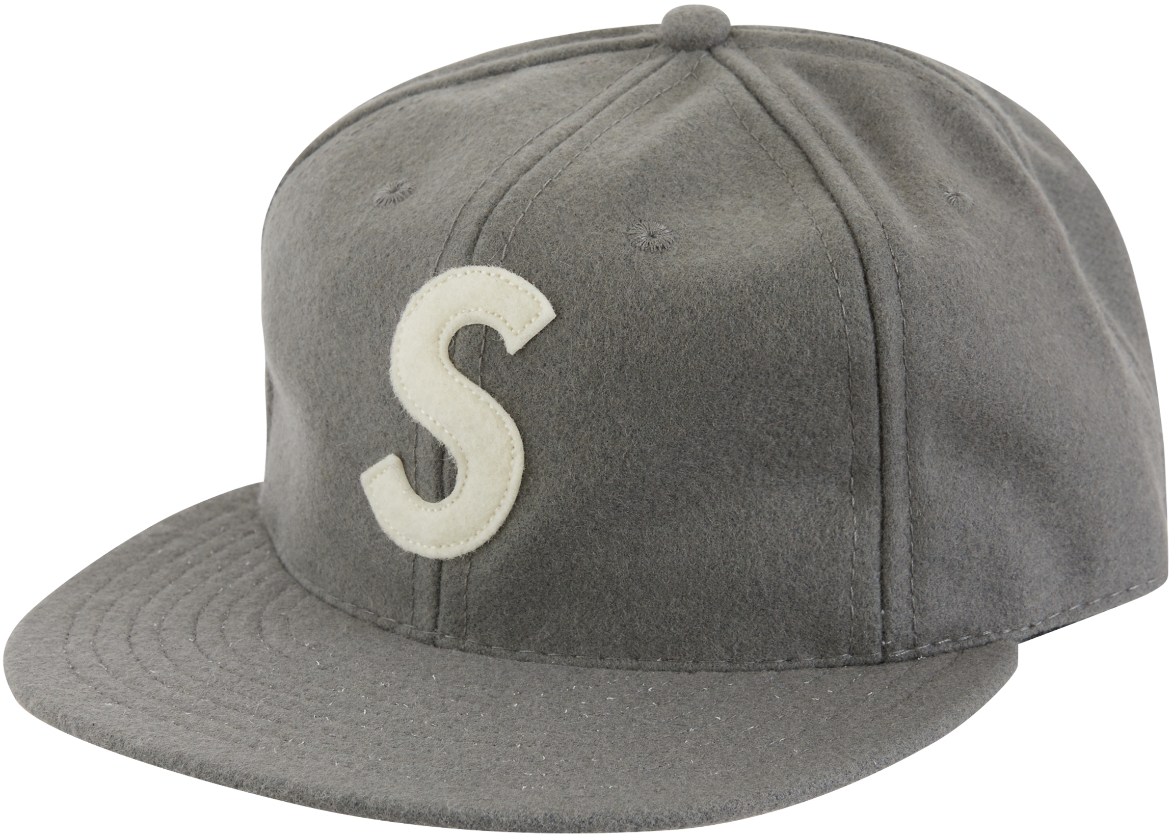 Supreme Ebbets S Logo Fitted 6-Panel Grey