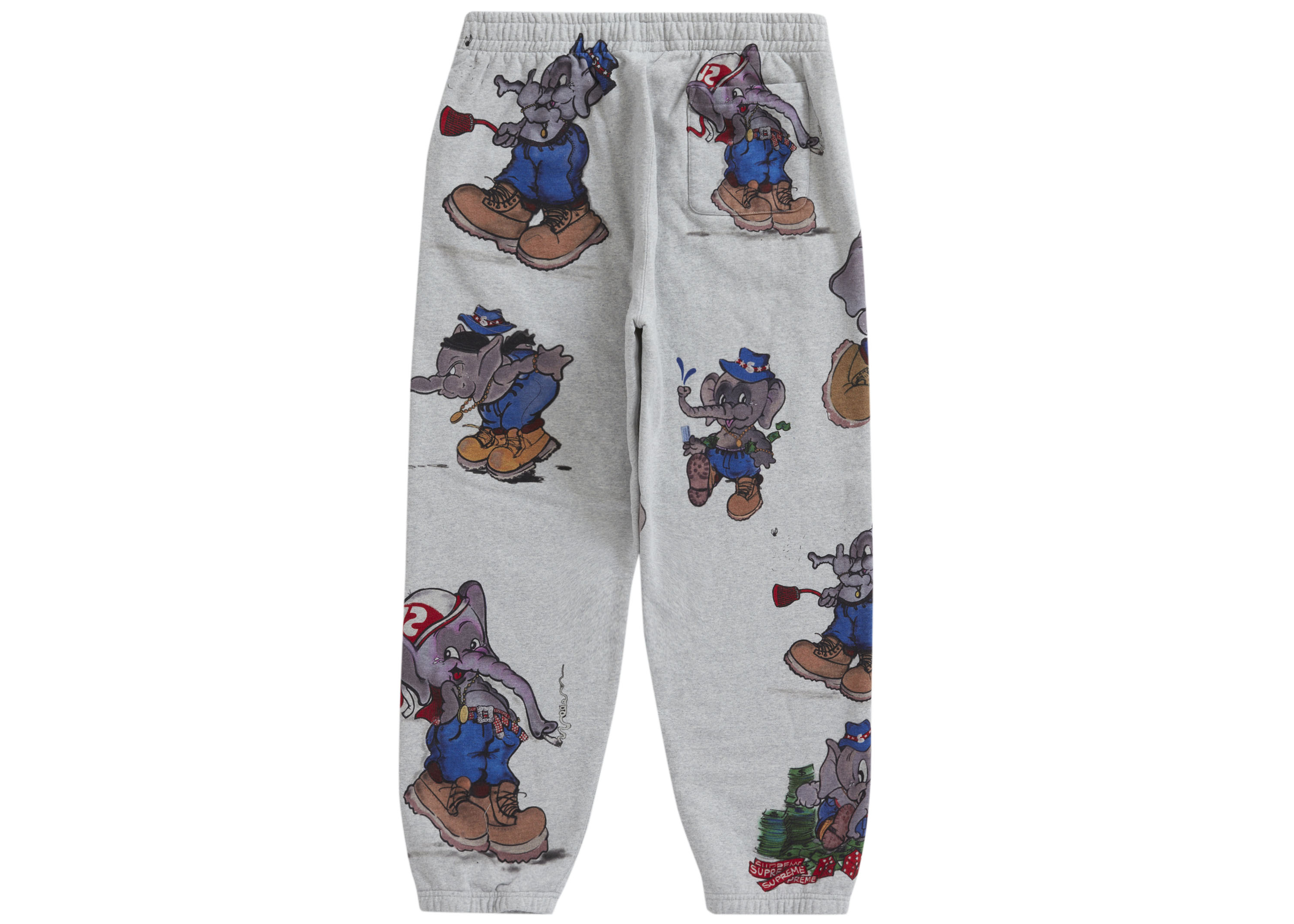 Supreme Elephant Sweatpant Heather Grey Men's - FW22 - US