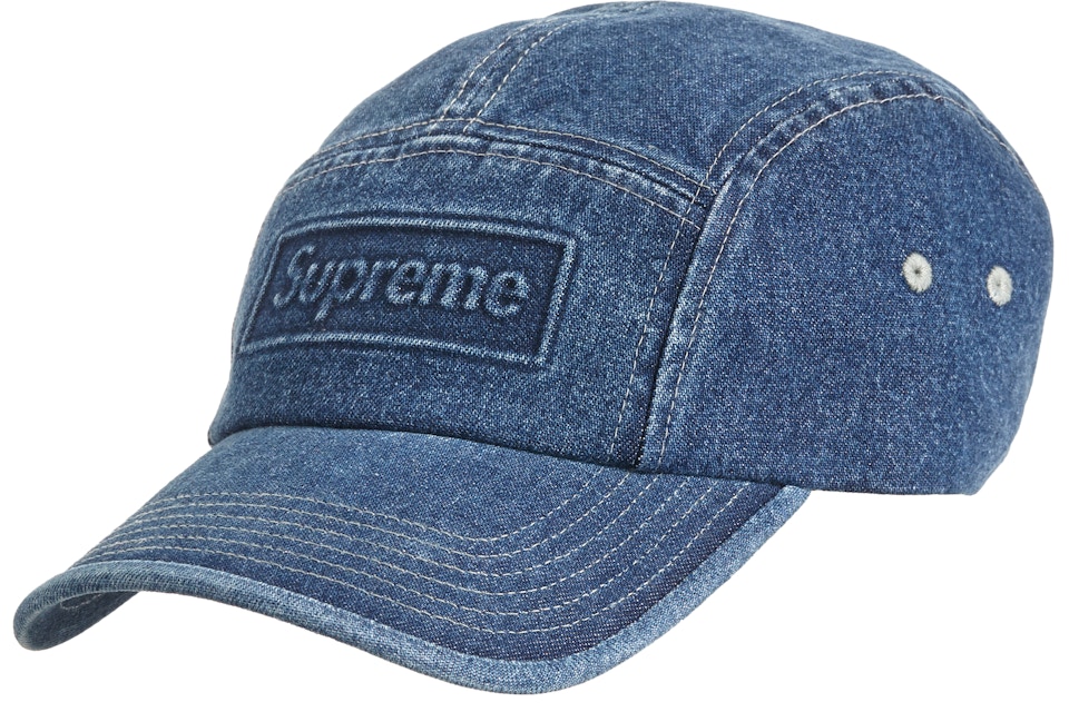 Supreme Embossed Denim Camp Cap Blue Ss20 Supreme Embossed Denim Camp Cap Blue Ss20