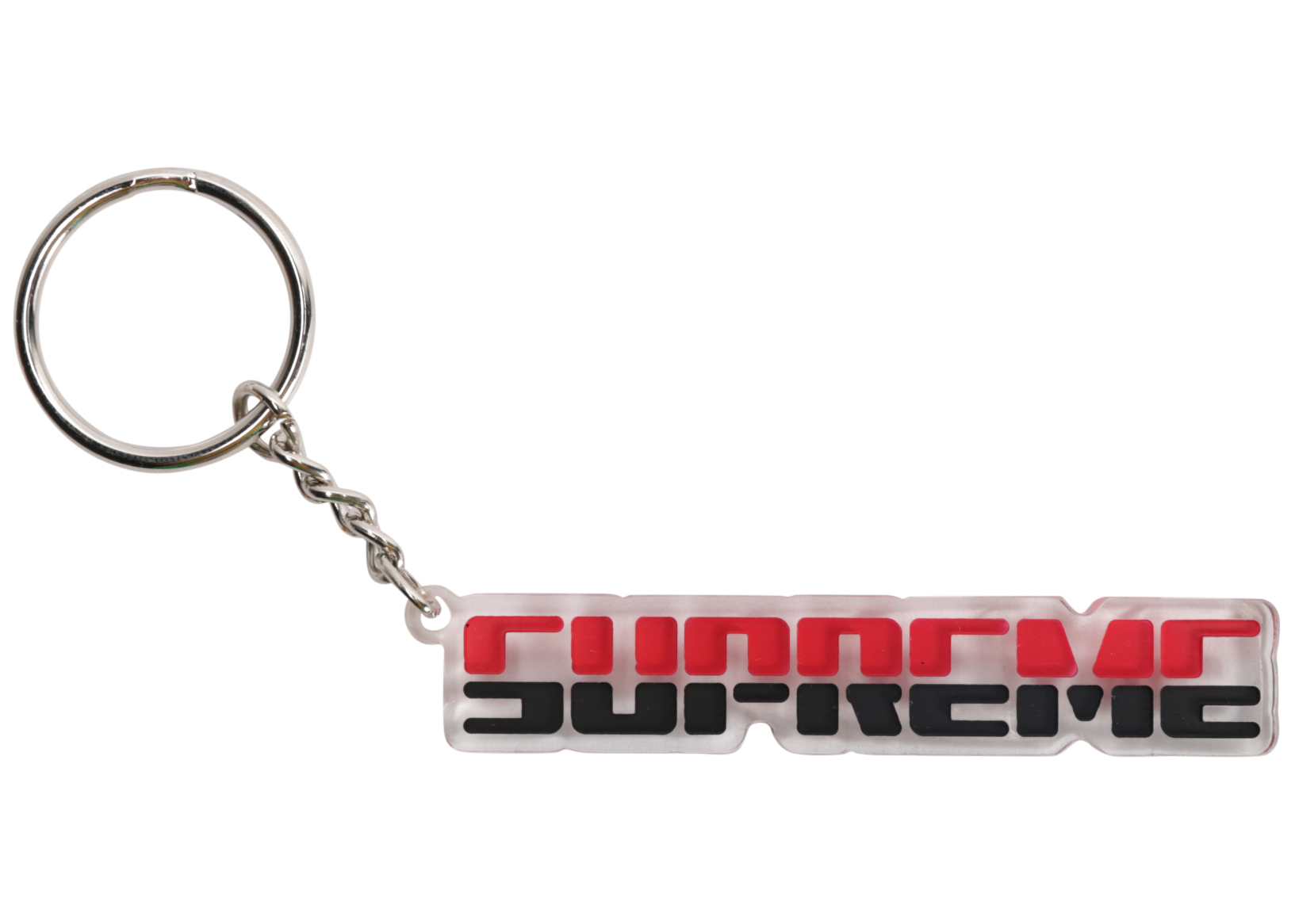 Supreme Embossed Keychain Red - FW17 - US