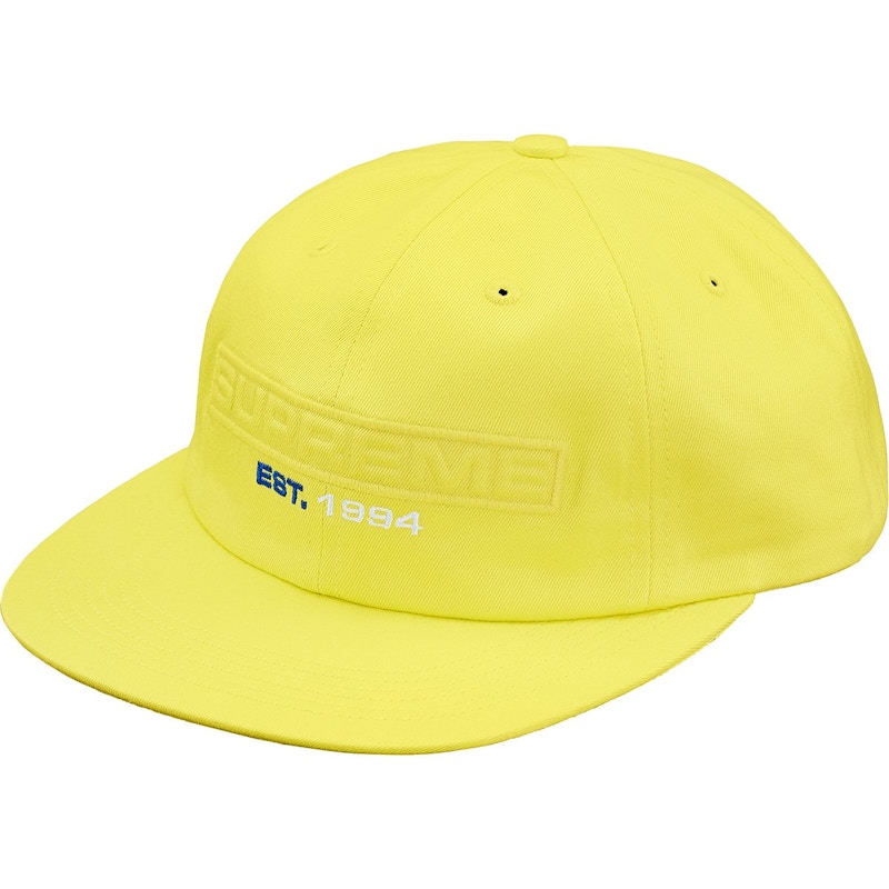 Supreme Embossed Logo 6-Panel Light Lime - SS18 - US