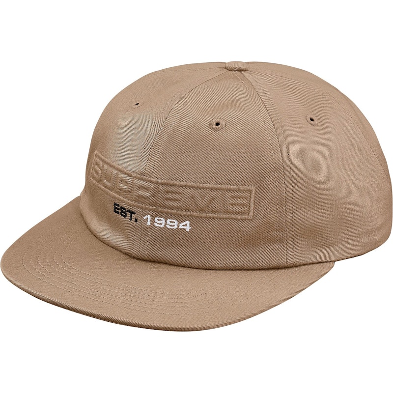 Supreme Embossed Logo 6-Panel Tan