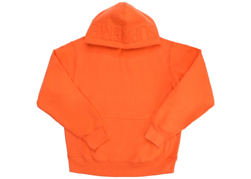 Embossed logo hotsell hooded sweatshirt