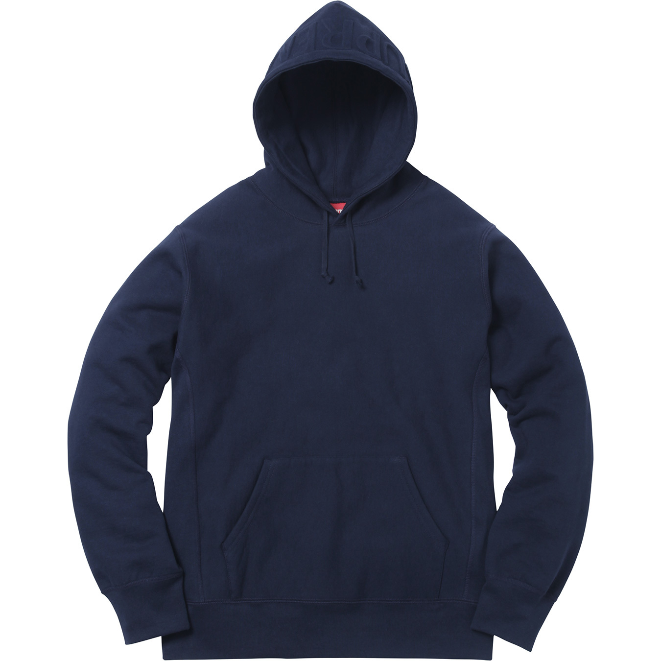 Supreme Embossed Logo Hooded Sweatshirt Navy Men's - FW17 - US