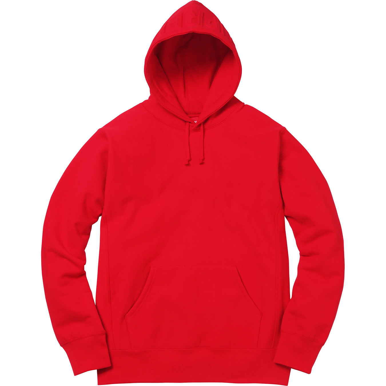 Supreme Embossed Logo Hooded Sweatshirt Red