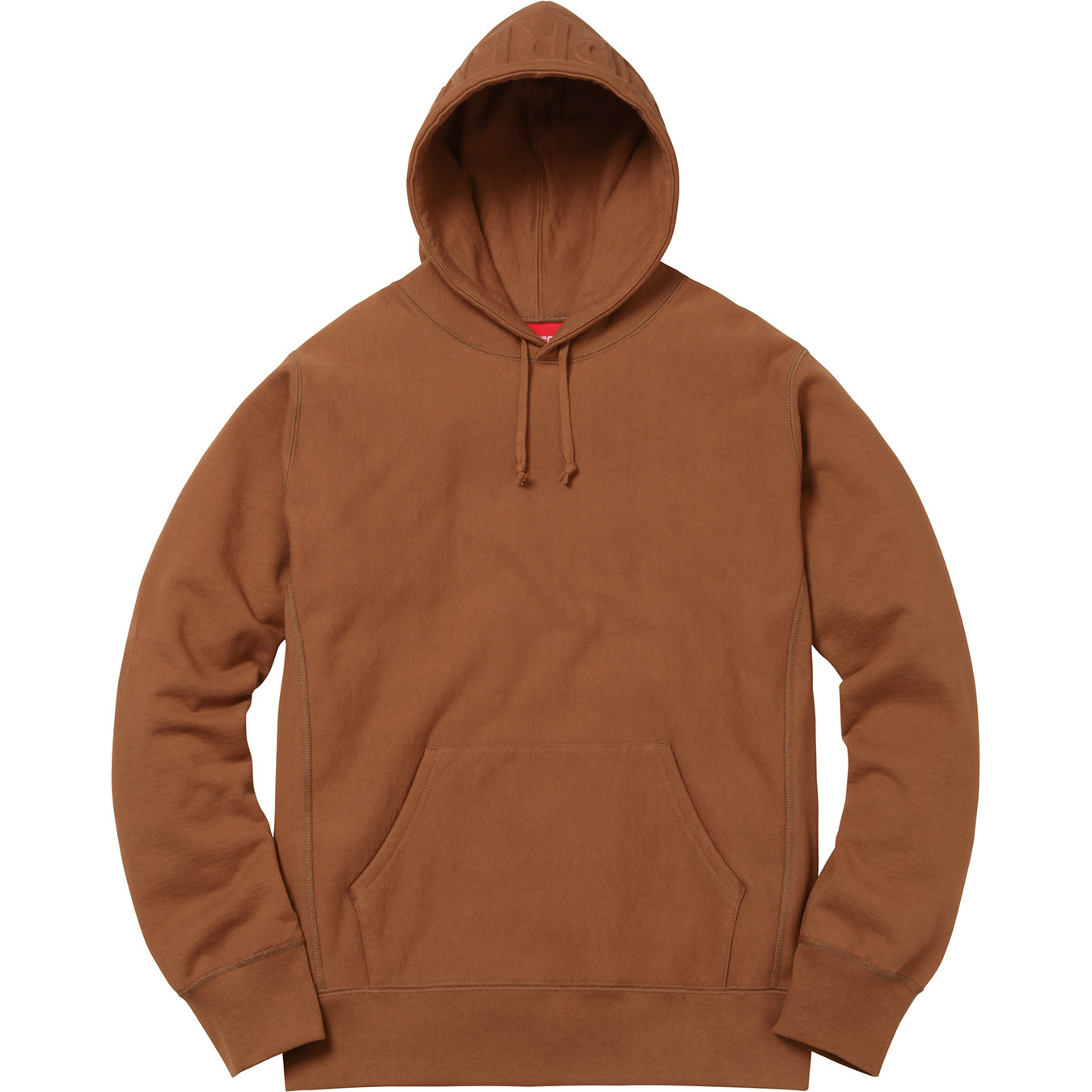 Supreme Embossed Logo Hooded Sweatshirt Rust