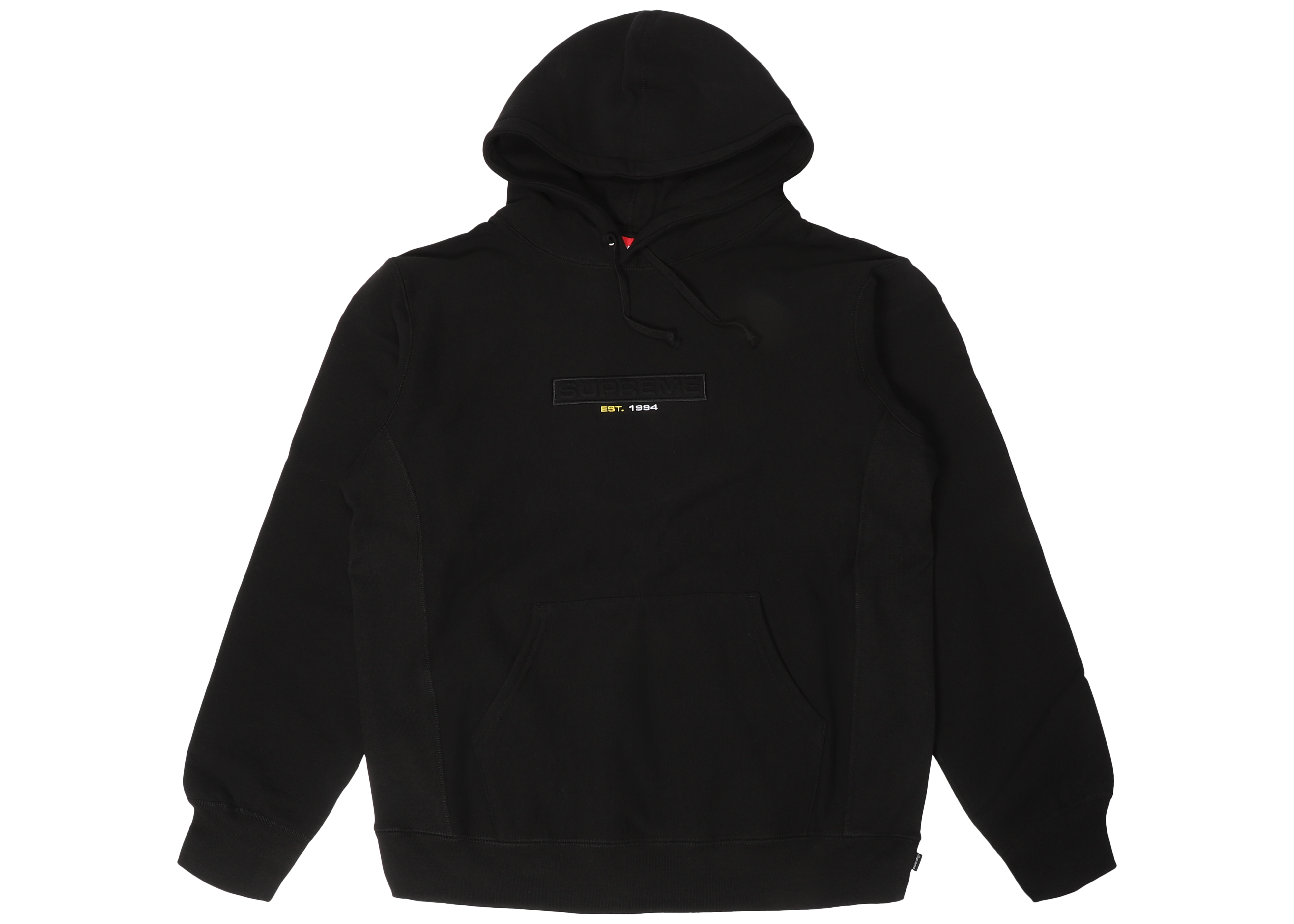 Supreme Embossed Logo Hooded Sweatshirt (SS18) Black