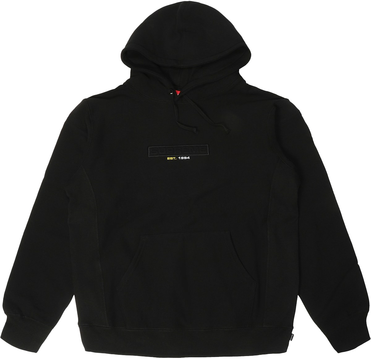 Supreme Embossed Logo Hooded Sweatshirt (SS18) Black - SS18