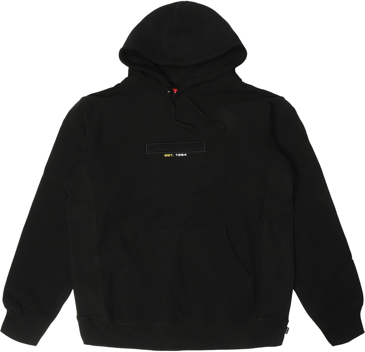 Supreme trademark hooded sweatshirt black Clearance
