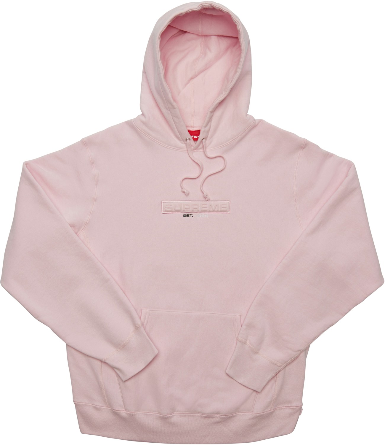 Supreme Embossed Logo Hooded Sweatshirt (SS18) Pink - SS18