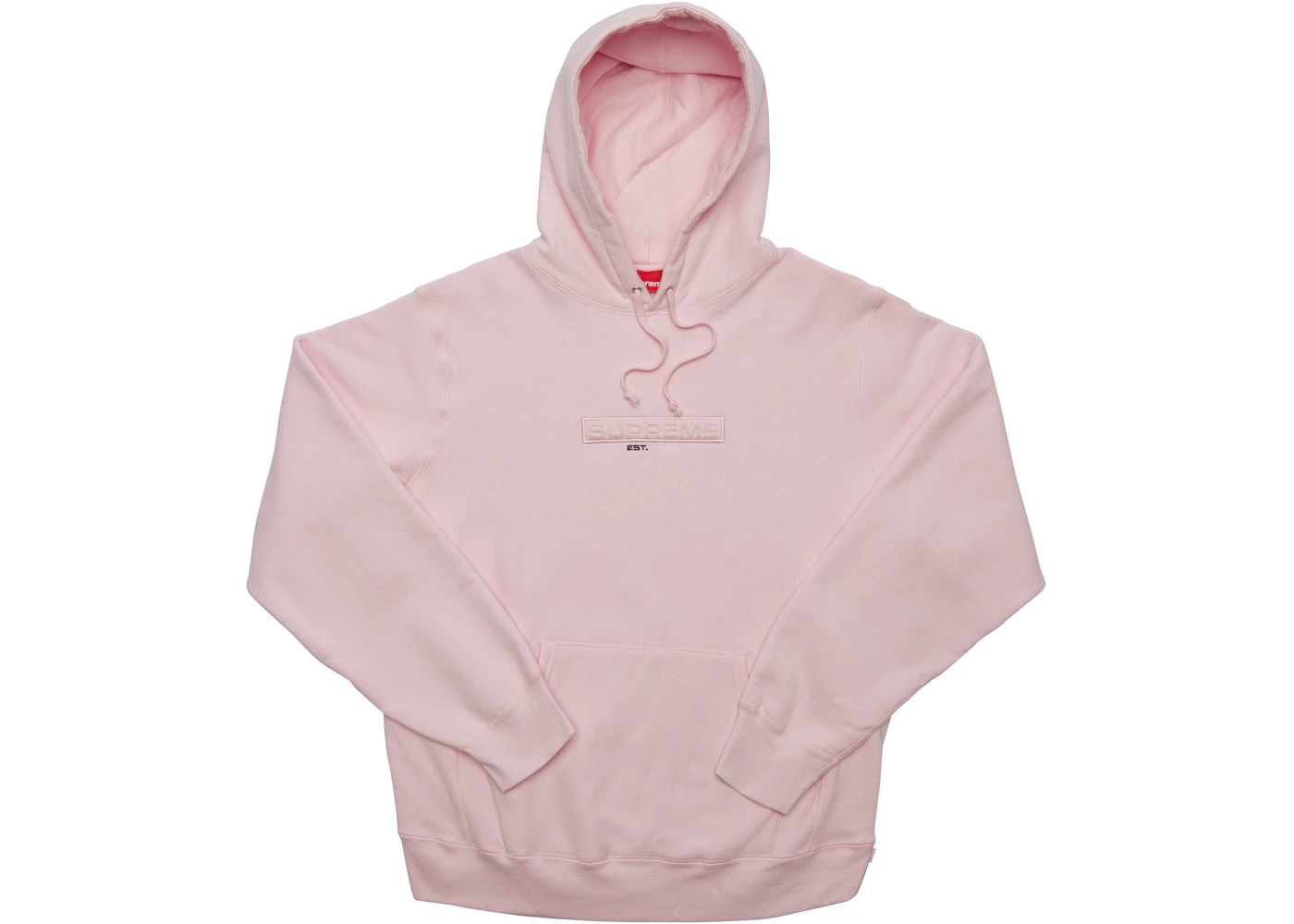 Supreme Embossed Logo Hooded Sweatshirt (SS18) Pink Men's - SS18 - US