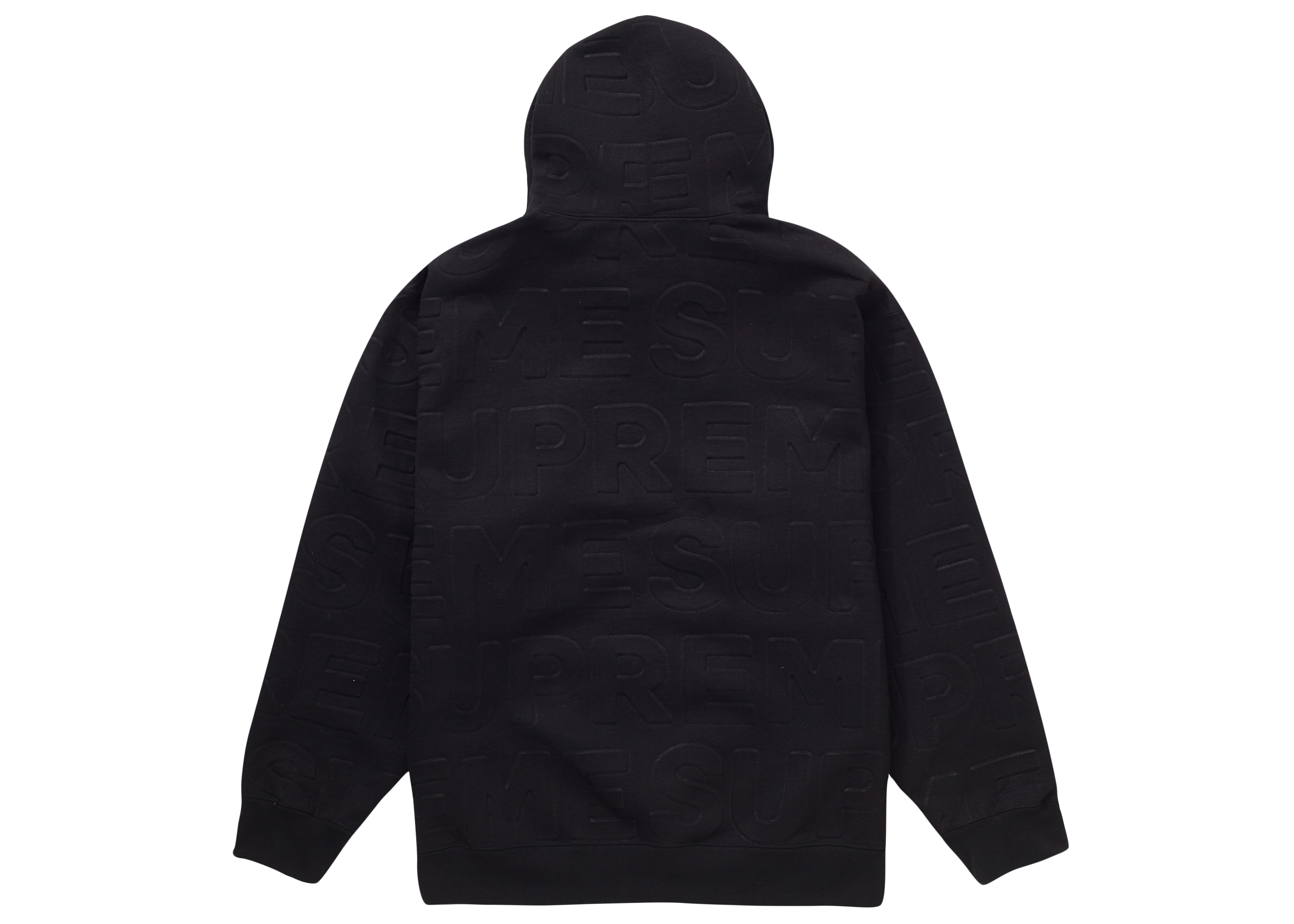 Supreme Embossed Logos Hooded Sweatshirt Black メンズ - SS21 - JP