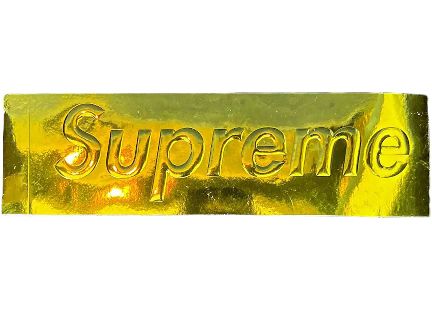 Supreme Embossed Metallic Gold Box Logo Sticker - FW22 - US
