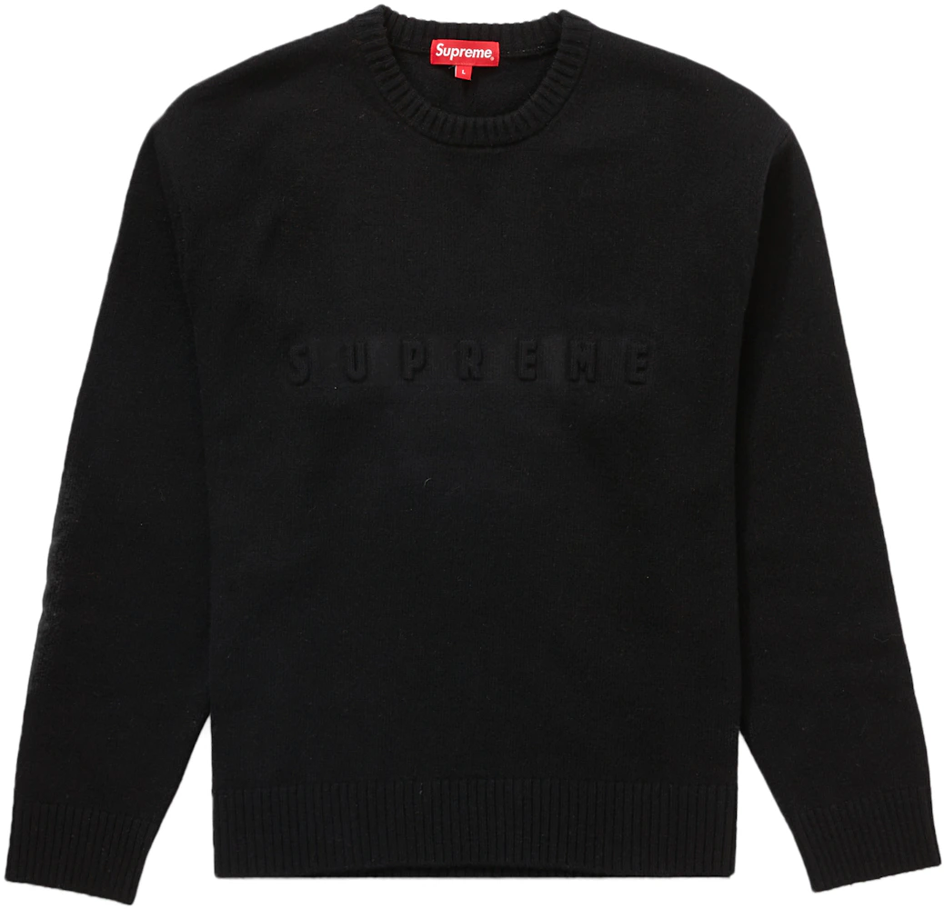 Supreme Embossed Sweater Black Men's - FW22 - US