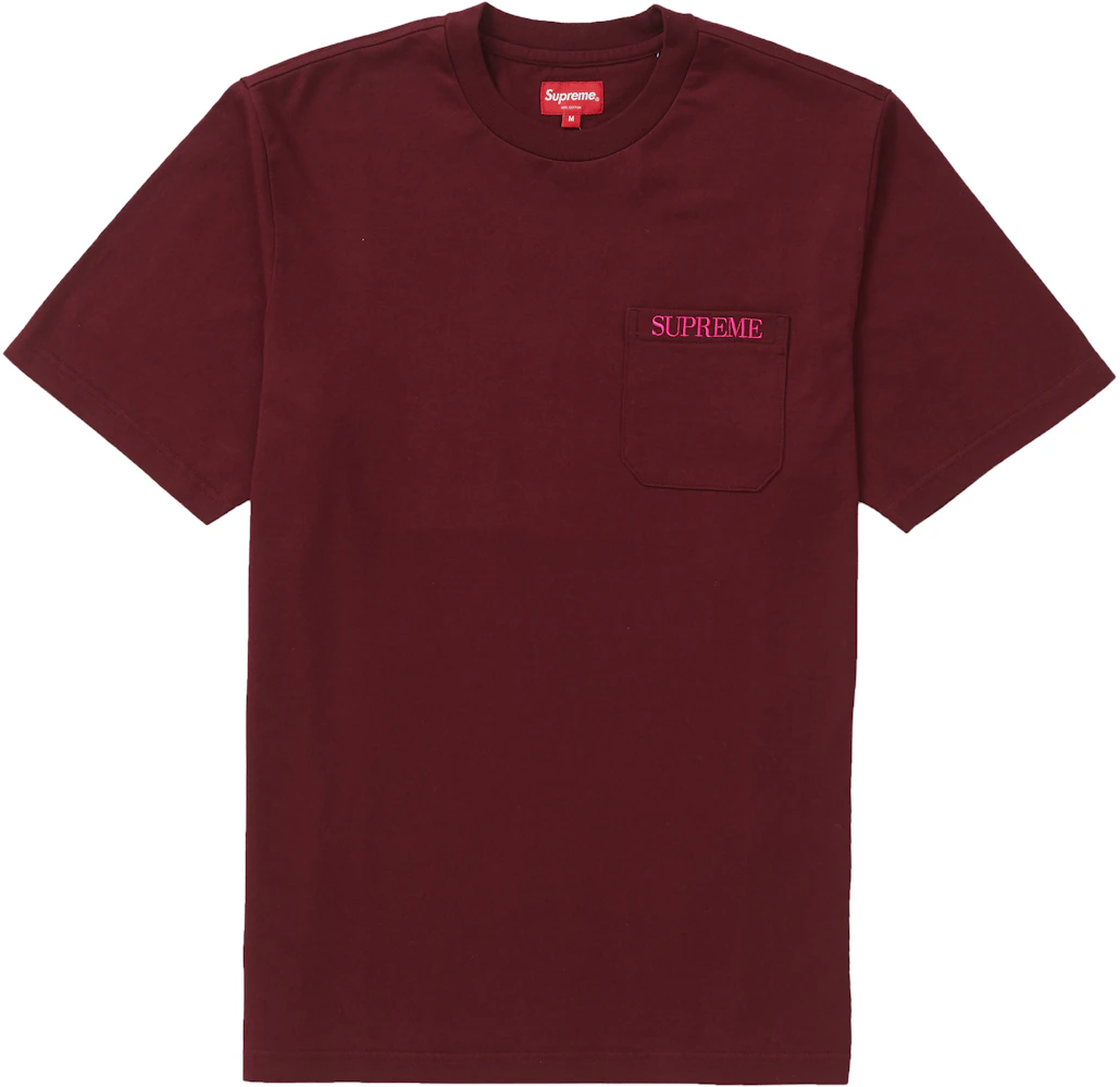 Supreme, Shirts, Supreme Embroidered Pocket Tshirt Red