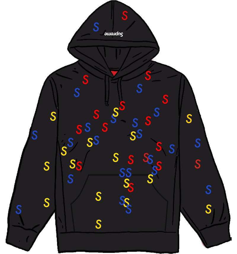 Supreme Embroidered S Hooded Sweatshirt Black Men s SS21 US