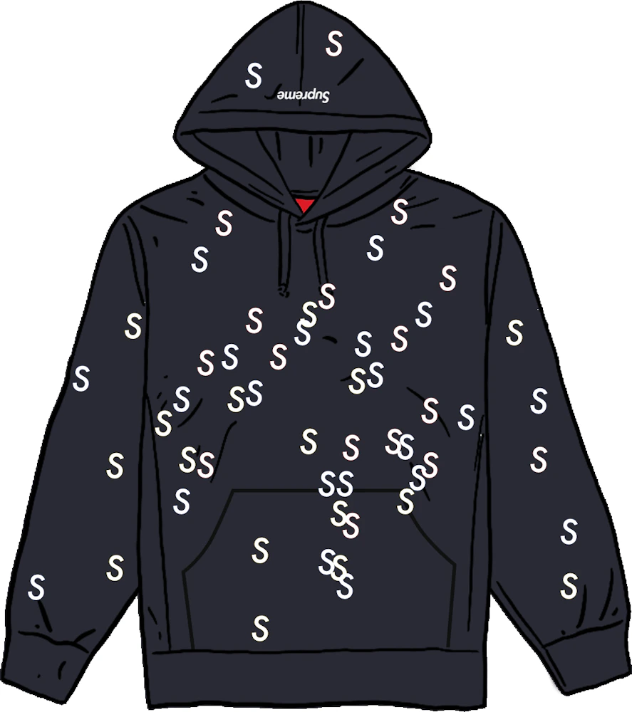 Supreme Embroidered S Hooded Sweatshirt Navy メンズ - SS21 - JP