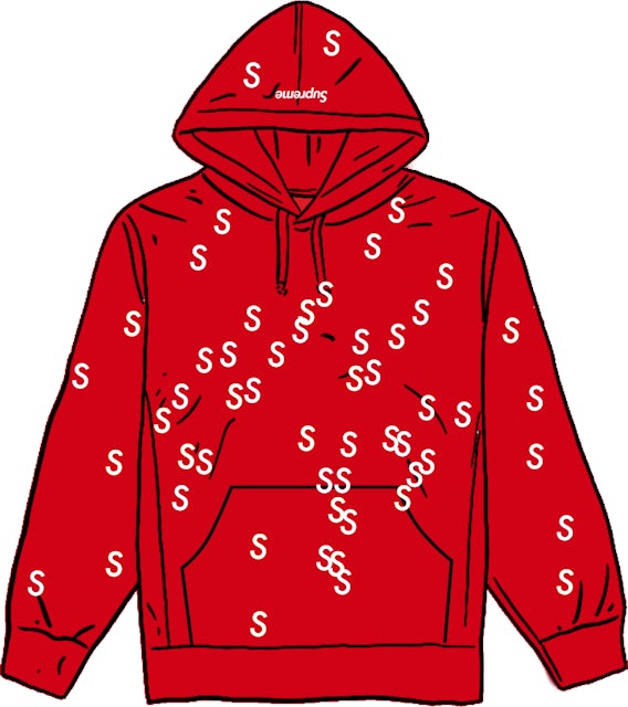 Supreme Embroidered S Hooded Sweatshirt Red メンズ - SS21 - JP