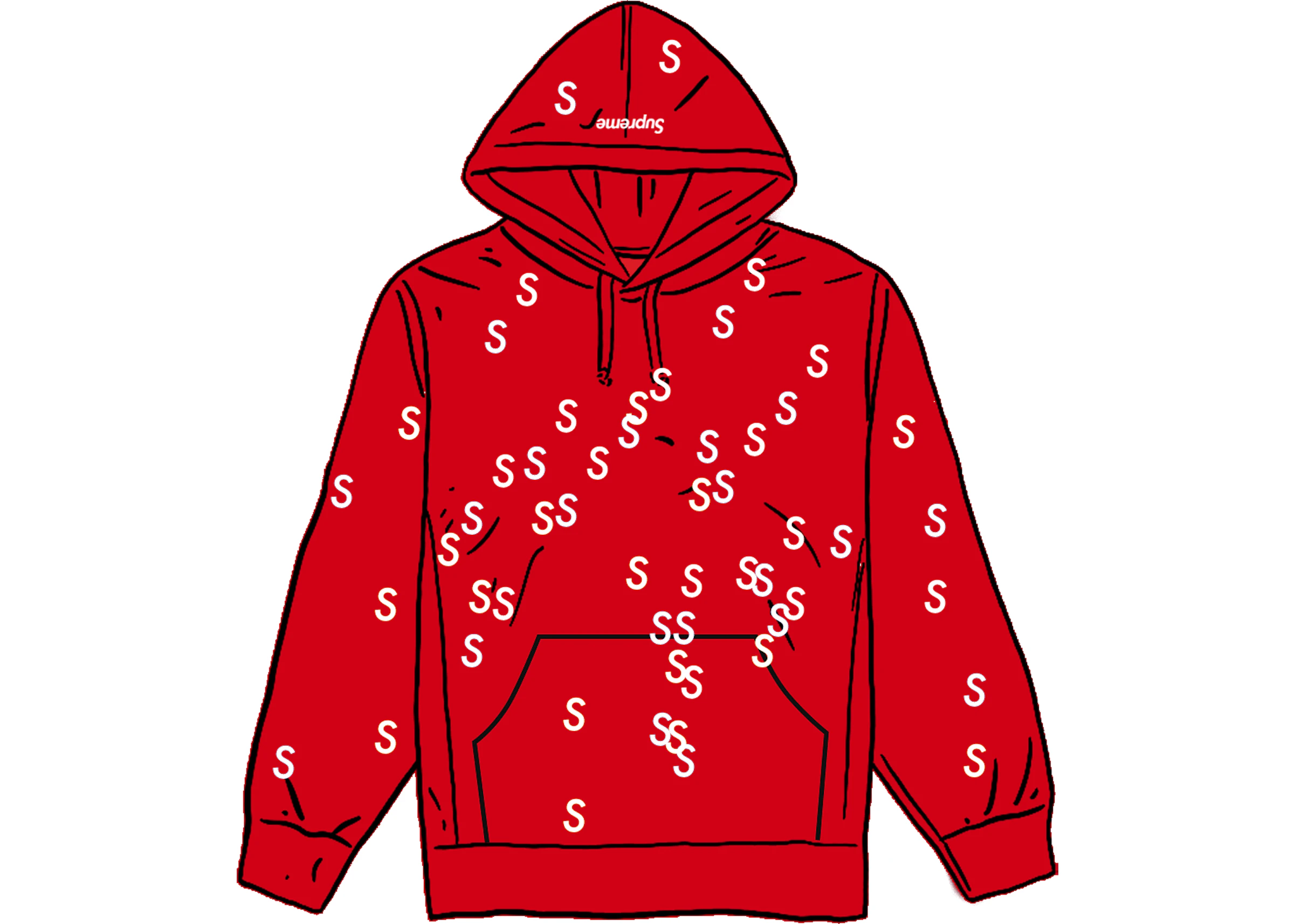 受注生産対応 supreme Embroidered S Hooded Sweatshirt パーカー