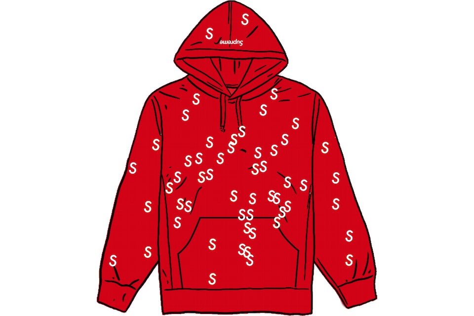 Supreme Embroidered S Hooded Sweatshirt Red Men's - SS21 - US