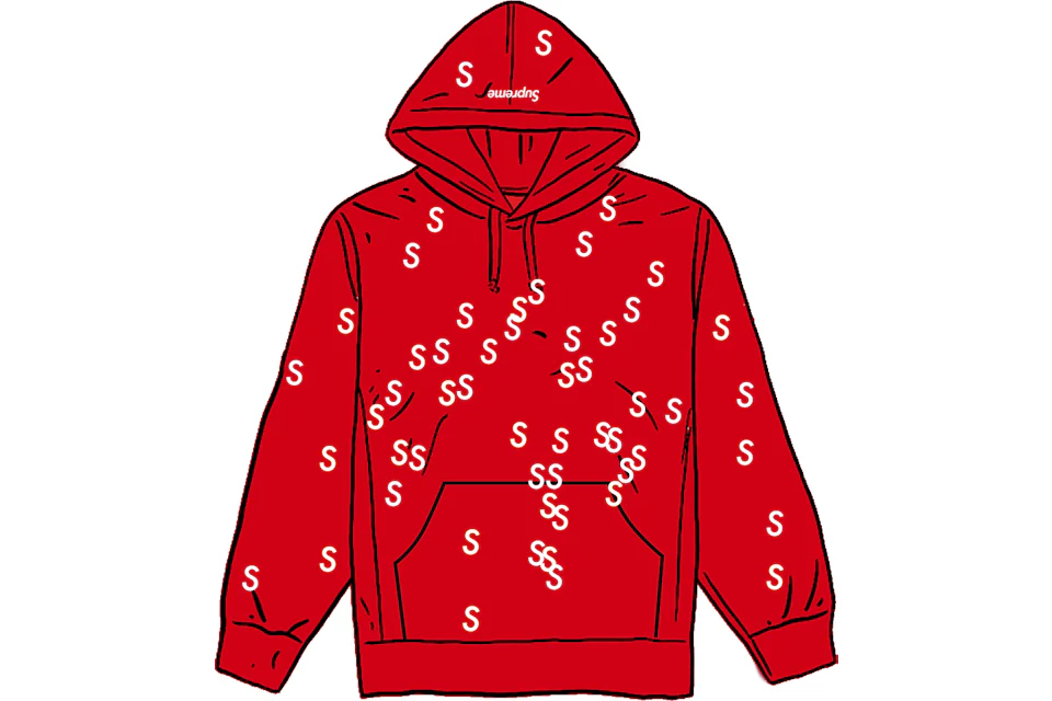 Supreme Embroidered S Hooded Sweatshirt Red Men s SS21 US
