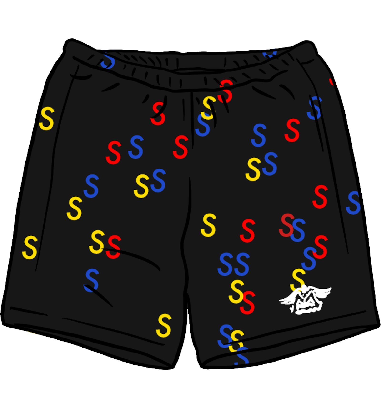 Supreme Embroidered S Sweatshort Black