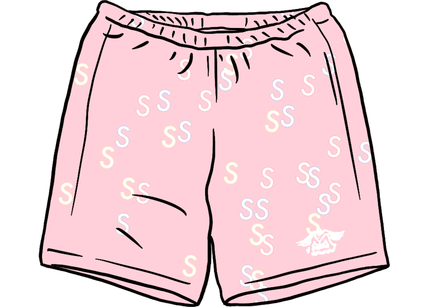 Supreme Embroidered S Sweatshort Light Pink - SS21 Men's - US