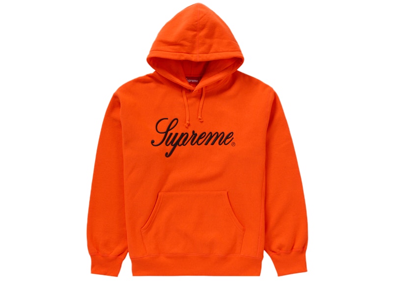 Supreme orange sweatshirt on sale