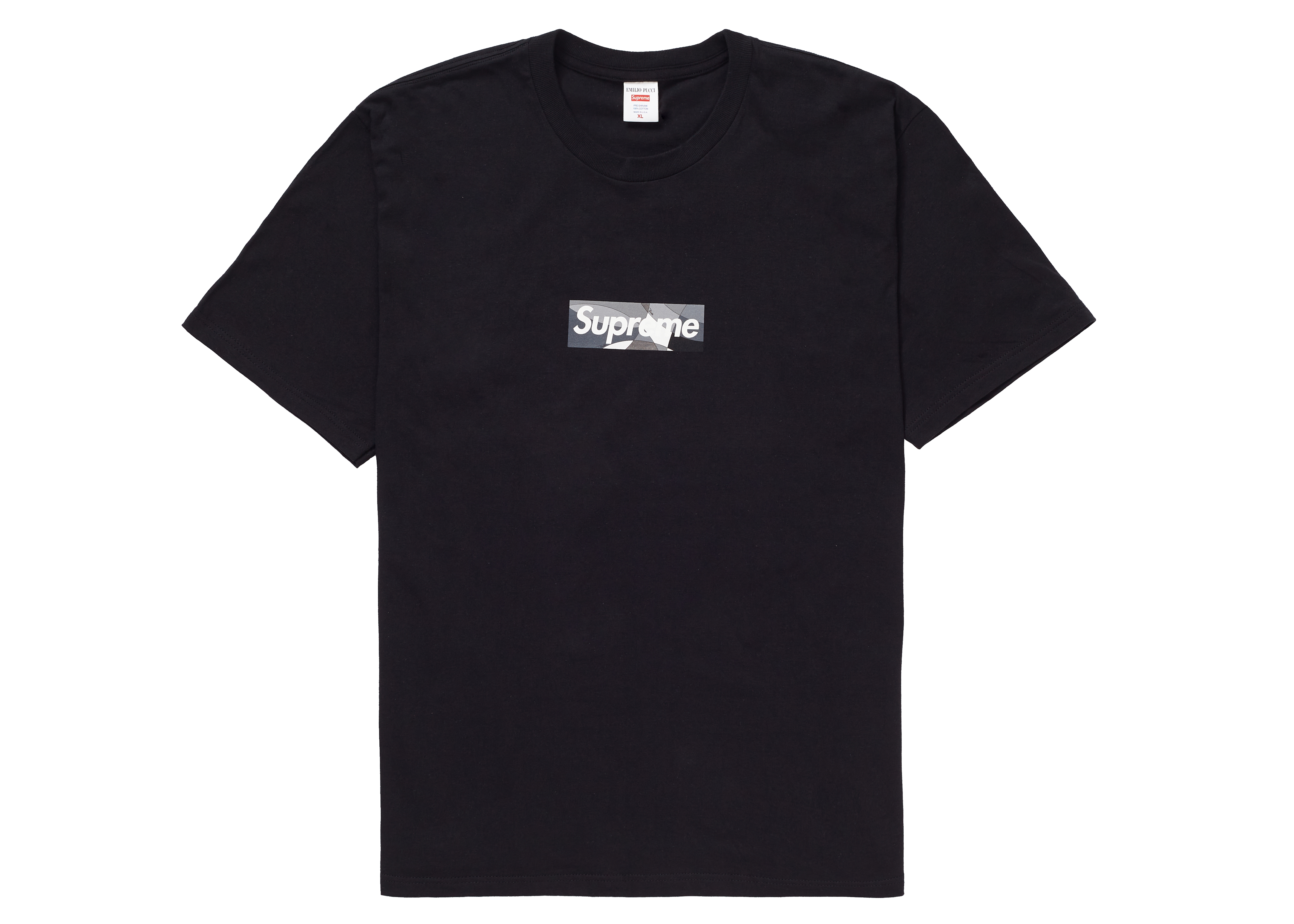 Supreme Emilio Pucci Box Logo Tee Black/Black メンズ - SS21 - JP