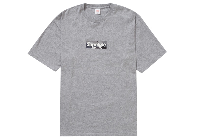 Supreme Emilio Pucci Box Logo Tee Heather Grey/Dusty Pink Men's