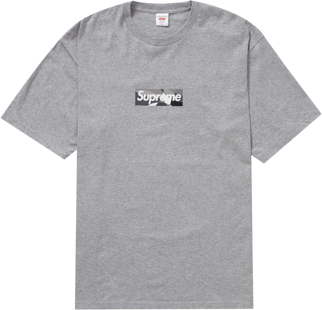 Supreme Emilio Pucci Box Logo Tee Gray with Black Large T Shirt L Bogo Grey